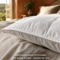 Couette en duvet de canard blanc 50% format Queen, toutes saisons, chaleur toute l'année, en coton anti-duvet, matelassée, vente en gros