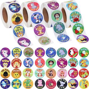 Großhandel 500 Stück/Rolle 1 Zoll Wasserfeste Beschichtete Papier-Glückwunschaufkleber für Geburtstagsfeiern, Klebeetiketten für Kindergeschenktüten-Verpackung - Product Image 2