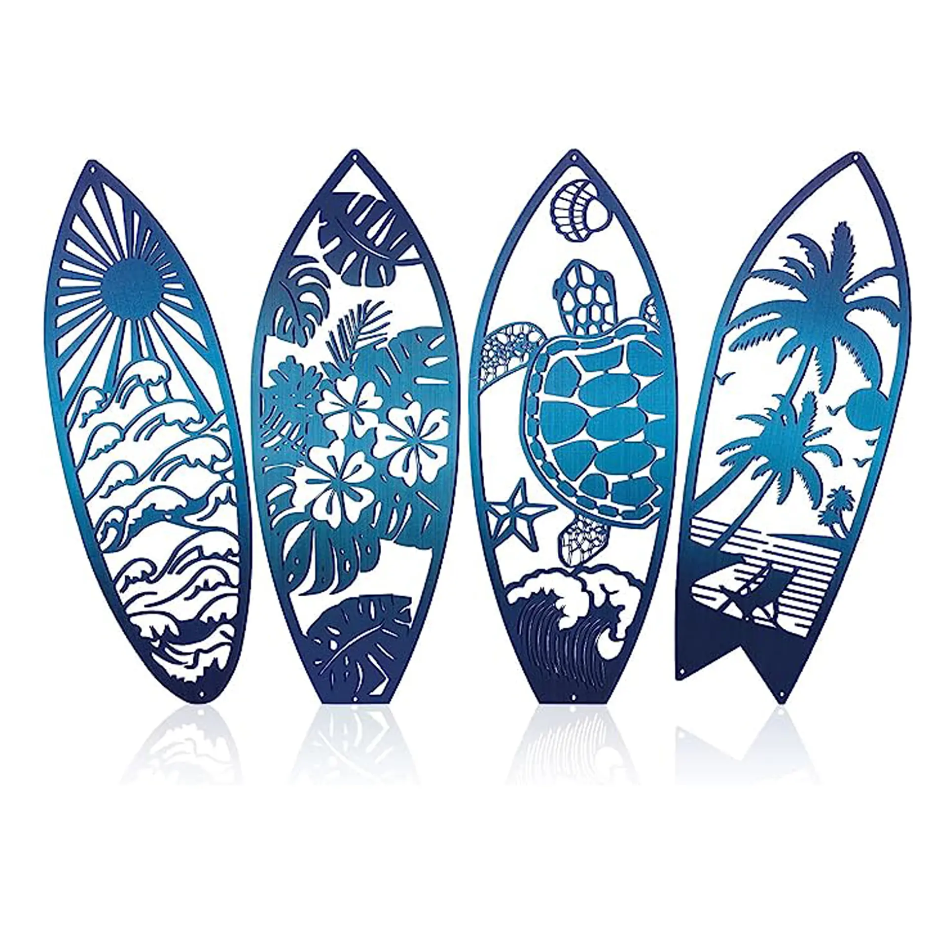 Metal Laser Cut Surf Board Wall Art Metal Wall Decor Office Decor Wall Decorations for Living Room Aesthetic Design