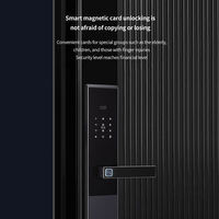 Juego de cerradura de puerta inteligente Aiendi con control de miniprograma de desbloqueo de reconocimiento para 50 usuarios Conectividad WiFi compartida de llave temporal
