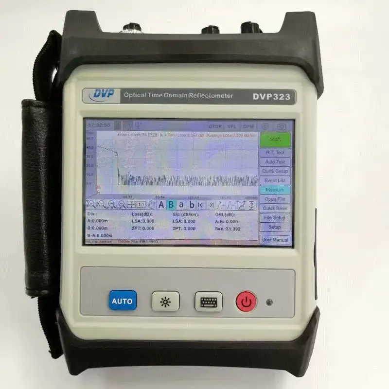 DHL UPS Original DVP323 34/32dB 1310/1550nm SM OTDR Tester Optic Fiber Tools Optical Time Domain Reflectometer Built in VFL OPM