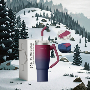 Gobelet isotherme Watersy 40 oz en acier inoxydable 18/8, anti-fuite, avec poignée, isolation thermique 12-24 h, design mignon - Cadeau de Noël - Product Image 2