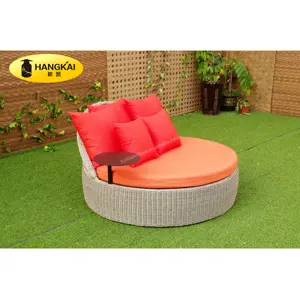 Factory Customize Manufacture Price Patio Swimming Pool PE Rattan Woven Garden Outdoor Rattan Daybed