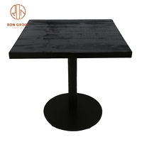 Vente en gros, top vente, qualité supérieure, bon marché, salle à manger sobre, café boutique, table en bois à ossature métallique