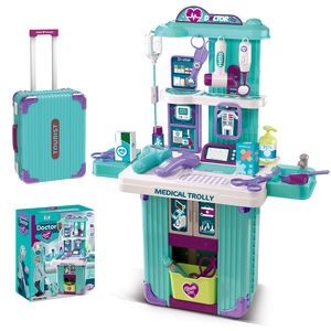 2 in 1 plastik çocuklar doktor seti okul öncesi çocuklar için tıbbi istasyonu oyuncak oyna Pretend - Product Image 1