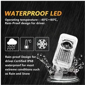 ไฟ LED โลโก้ประตูรถ, ไฟโปรเจกเตอร์สำหรับรถ Audi TT allroad A1 A3 8L 8Y Q3 A6 C7 S5 C8 A7 A8 B9 A5 Q7 Q5 S3 S4 S7 S6 - Product Image 5