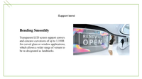 Film LED transparent souple P8 haute luminosité pour vitrine de centre commercial