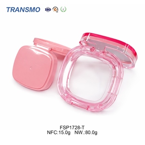 Stylish Round Recycle-Friendly Refill Makeup Powder <b>Box</b> Built-In Mirror ABS Cosmetic Carrier - Product Image 6