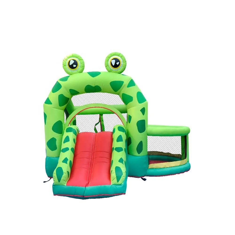 Barato cama de salto princesa niños castillo inflable con tobogán gigante de agua de inflable seco diapositiva