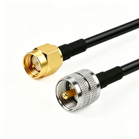 Kabel Koaksial SMA Male ke UHF Male PL259 RG58 50 Ohm Pigtail Jumper untuk Ekstensi Antena Radio Ham CB OEM