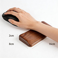 Repose-poignet ergonomique en bois de noyer massif pour souris, antidérapant, réduction de la fatigue, cadeau