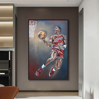 Peinture murale encadrée minimaliste moderne NBA Kobe, décoration de star du sport, art mural pour salon, grand format en aluminium