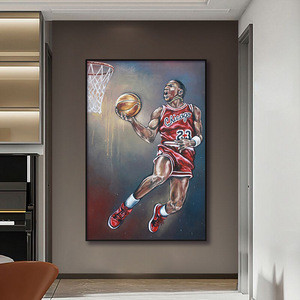 Peinture murale encadrée minimaliste moderne <span class=keywords><strong>NBA</strong></span> Kobe, décoration de star du sport, art mural pour salon, grand format en aluminium - Product Image 2