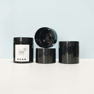Jars Hemp Jar Plastic Plasticplasticplastic Black Clear Jars Amber Hemp Can 100ml Pet Cosmetic Cream Jar With Plastic Aluminum Lid