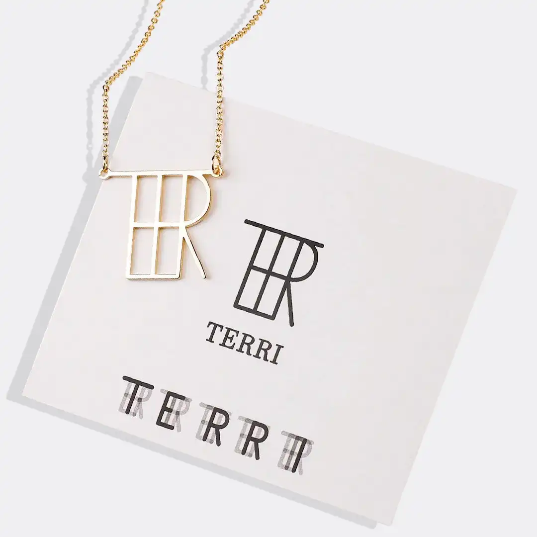 Collana con nome monogramma in acciaio inossidabile gioielli personalizzati di moda personalizzati
