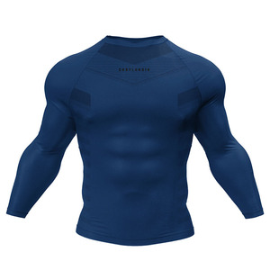 Camiseta Deportiva de Manga Larga para Hombre, Corte Ajustado, Transpirable, Elástica, para Yoga y Entrenamiento, Estilo Nuevo, Poliéster de Secado Rápido - Product Image 4