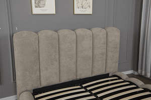 Cadre de lit ottoman rembourré sur mesure avec rangement à vérin à gaz - Base de lit plateforme moderne Fabricant de lits OEM/ODM - Product Image 3