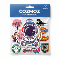 Autocollants en vinyle découpés à la forme avec logo de marque, résistants à l'eau et aux UV, en sachet OPP – Vente chaude