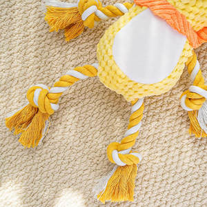Juguetes de peluche duraderos para perros con cuerda-Juguetes masticables interactivos con forma de animal para perros pequeños y medianos - Product Image 6