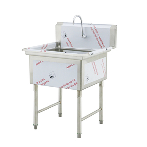 Fregadero Comercial de Acero Inoxidable de Dos Compartimentos con Escurridores Izquierdo y Derecho, Estación de Preparación y Lavado - Product Image 6