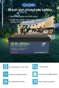 12V 12.8V 200Ah 2560Wh 3000サイクル LiFePO4 ディープサイクルバッテリーパック FT12200 -20～60℃ ソーラーエネルギー＆RVキャンプ用 - Product Image 3