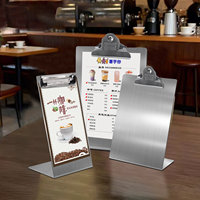 Supports de table en métal pour affiches publicitaires A4 A5, présentoirs en acier inoxydable, porte-cartes de menu de table