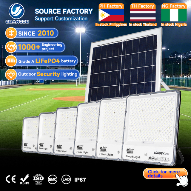 Outdoor Aluminum Ip67 Waterproof Smd 80w 100w 200w 300w 500w 1000w Solar Led Flood Light