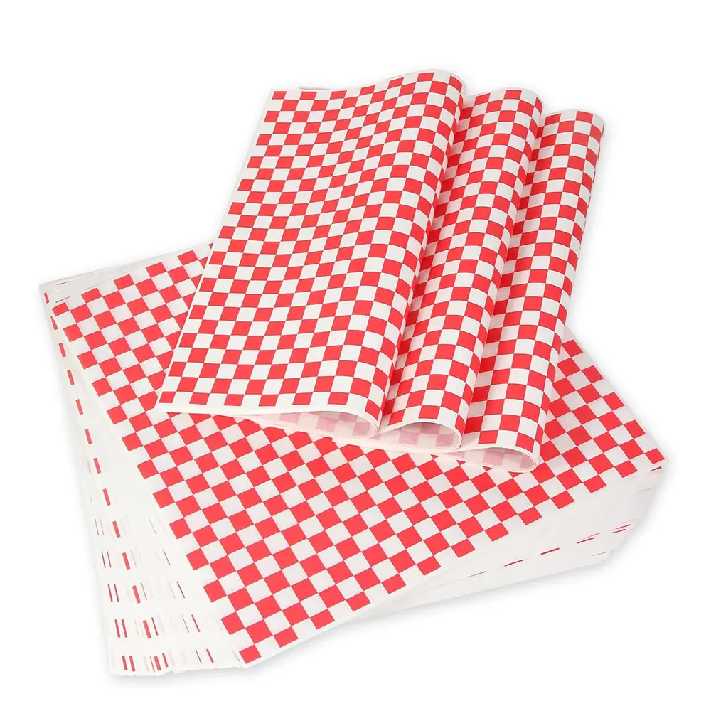 Grease-Proof Premium Food Basket Liners Grease Resistant Dry Wax Paper Sheets for Food Party Festival