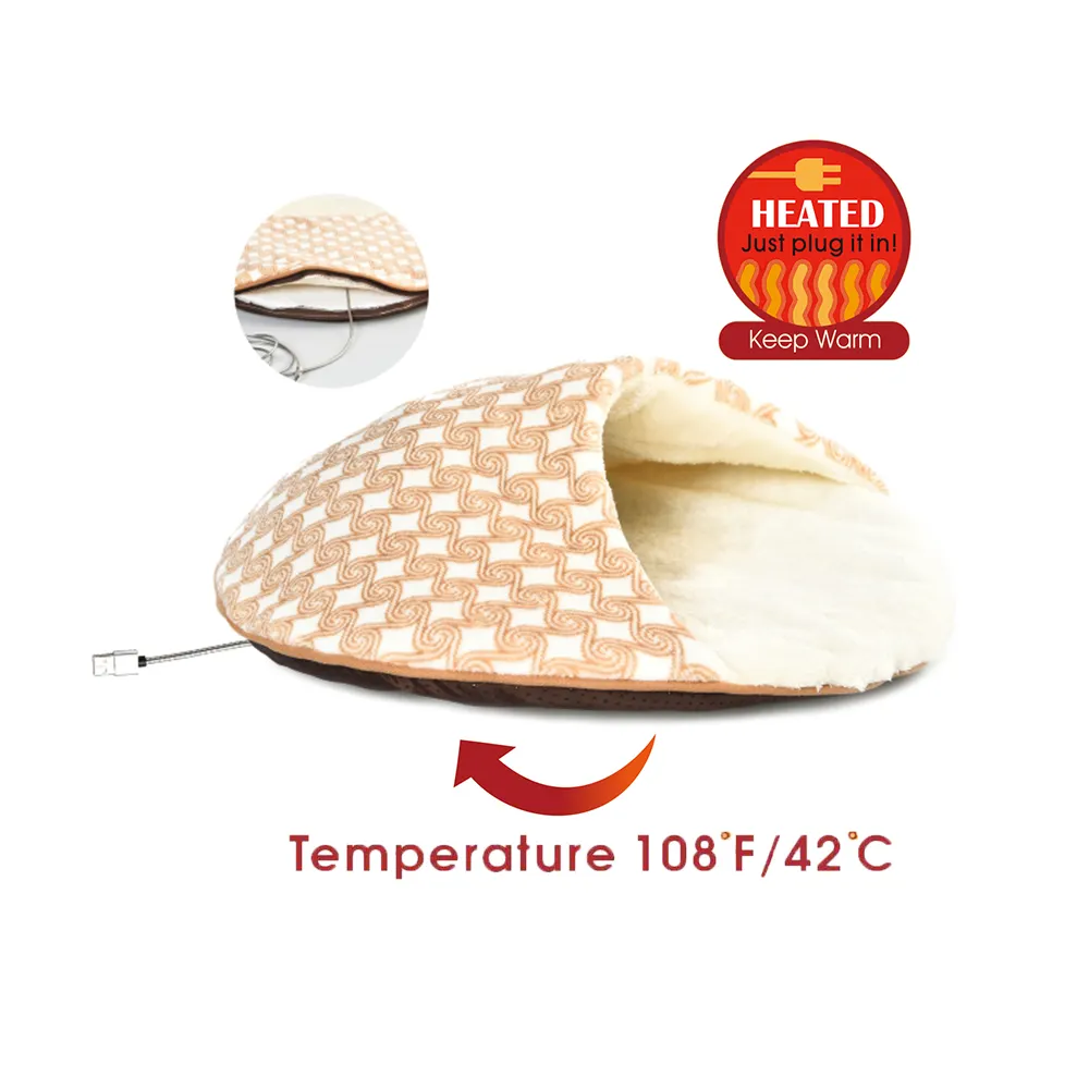 Petstar नई गर्म पालतू बिस्तर हटाने योग्य धो सकते हैं डिजाइन हीटिंग तत्व अंदर सर्दियों कुत्ते बिस्तर गुफा तम्बू