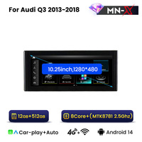Radio Reproductor con GPS para Auto MEKEDE MNX Android, Cámara Panorámica de 360° para Audi Q3 2013-2019, Pantalla Táctil Dividida, Bluetooth, WIFI, DVR
