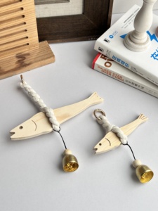 <span class=keywords><strong>Campanello</strong></span> di pesce realistico in legno di faggio di alta qualità personalizzabile nuovo decorazione in legno massello regalo con ornamento da appendere ingresso - Product Image 5