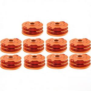 10 แพ็ค WA0007 สายเอ็นตัดหญ้าแบบม้วนพร้อมด้ายสำรอง 2x5 ม. (16 ฟุต) 1.6 มม. สำหรับ WORX WG116 WG118 WG119 วัสดุ ABS คุณภาพสูง - Product Image 1