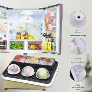 Grand bac à glaçons domestique en silicone souple Boîte à glaçons couverte de congélation de qualité alimentaire commerciale Gel durable de grande capacité - Product Image 3