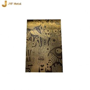 Placa de Acero Inoxidable M200 con Grabado por Chorro de Arena, Estándar JIS 201/304, Espesor de 0.5-0.8 mm, Decoración de Paredes/Techos, Plegado y Soldadura - Product Image 4