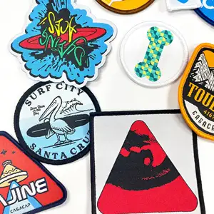 Hot Sale Custom Personalized Self Adhesive Sew On Woven Patch For Clothing Hats Or Bags