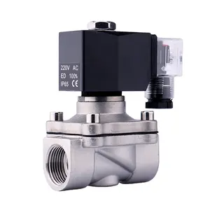 TKFM ZS stainless steel diaphragm type waterproof IP65 AC220V zero pressure mini solenoid valve