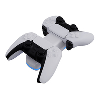 Station de charge double rapide pour manettes PS5, support de charge double avec indicateur LED, accessoires de jeu