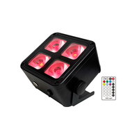 Projecteur LED sans fil DMX à piles IP65 pour extérieur, 4x18W RGBWA+UV 6-en-1, avec télécommande