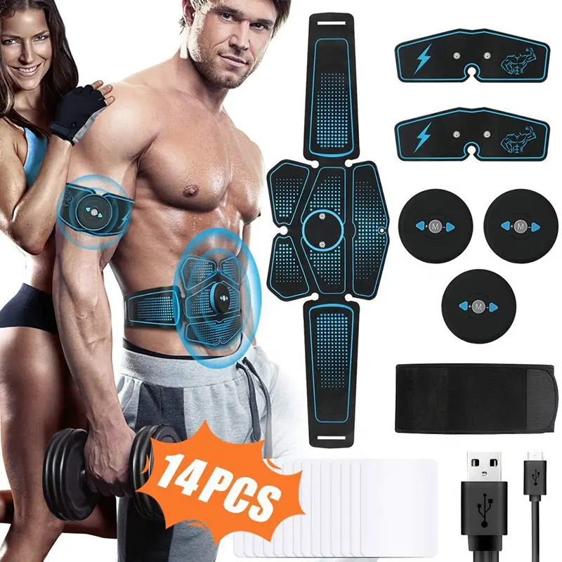 OEM Abdominal Fitness Electric Abdominal Muscle Body Massager Wireless EMS Muscle Stimulator