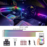 Bande lumineuse LED pour éclairage ambiant automobile avec contrôle intelligent par application, 12V 120W, éclairage d'ambiance pour toutes les voitures