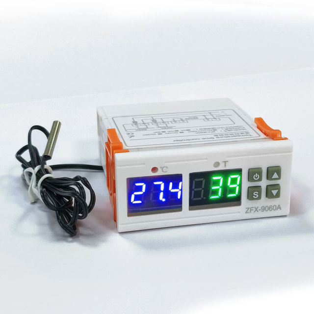 Digital Thermostat Temperature Time Controller 110V 220V 12V 24V Thermostat Timer ZFX-9060A