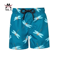 Zomerstrand zwembroekjes voor peuters, dieren- & fruitprint, 1-delig, snel drogend, stretch, op maat gemaakte zwemshorts
