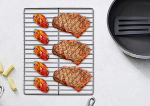 Grille de cuisson carrée en treillis soudé antiadhésif DaS avec service de découpe pour applications de clôture et deux poignées - Product Image 6
