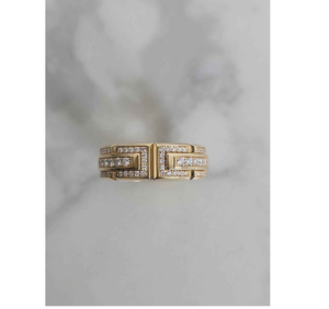 Unisex 925 Sterling Silver Gold Plated VVS1 Moissanite Diamond Hip Hop Engagement Wedding Band <b>Ring</b> - Product Image 4