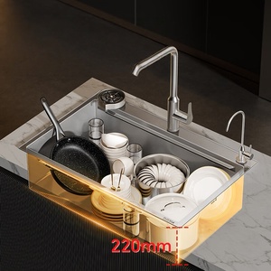 Kitchen sink large single sink dishwashing basin integrated basin stainless steel sink dishwashing sink <b>vegetable</b> sink - Product Image 3