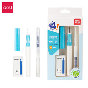 Deli Fountain Pen A917 Ef Nib With Replaceable Ink Cartridges For Students Posture Correction - Product Image 1