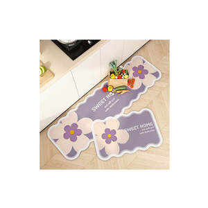 พรมครัวลายดอกไม้ Sweet Home รูปทรงแปลกตา ทำจากดินไดอะตอมเมียซ ดูดซับน้ำได้ดี กันลื่น สำหรับห้องครัว - Product Image 2