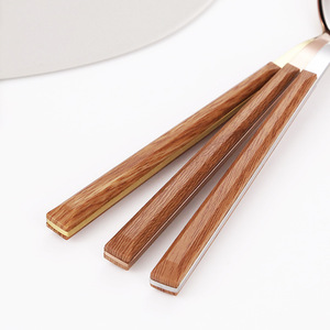 Stainless Steel Wooden Handle Cutlery <b>Set</b> 12 Pieces Knife Fork Spoon Dishwasher Safe For Dining Tableware - Product Image 4