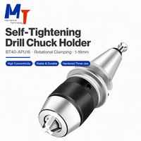 Porte-mandrin auto-serrant sans clé MT BT40 APU16 3-16mm 40Cr nitridé, outil d'alésage à trois mors haute concentricité CNC