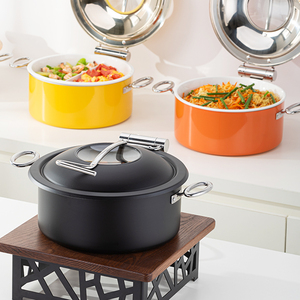 Juego de buffet de calentador de comida de plato de frotamiento negro redondo 4 L Chafer de acero inoxidable no eléctrico para restaurante Hotel Catering Party - Product Image 4